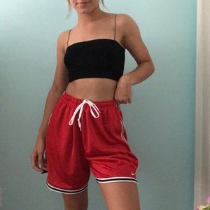 high waisted mesh shorts